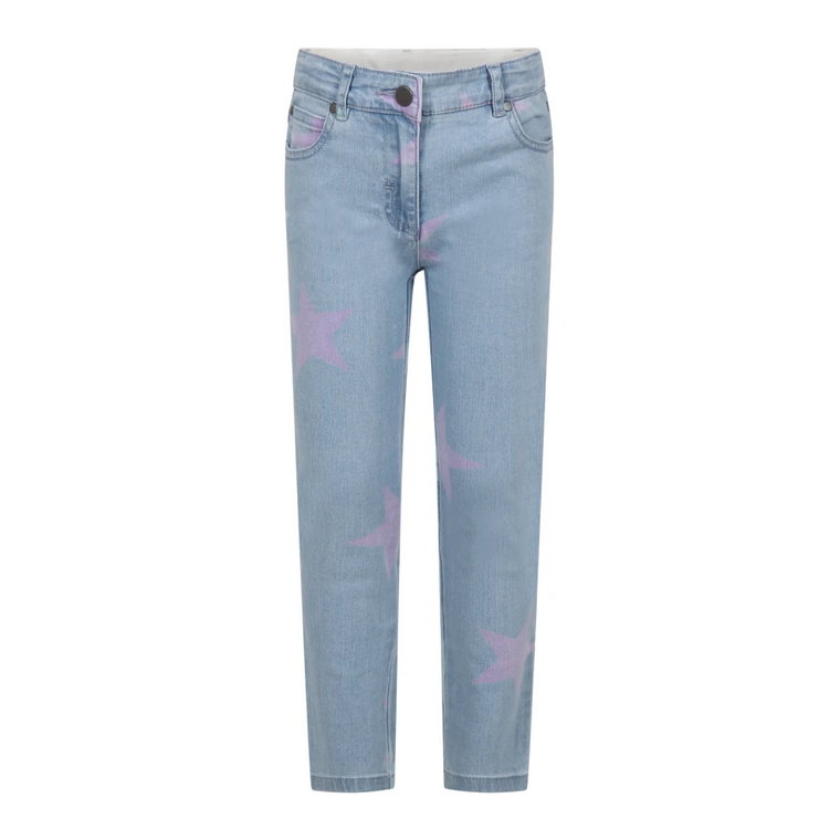 Organiczne jeansy z bawełny z motywem gwiazdek Stella McCartney