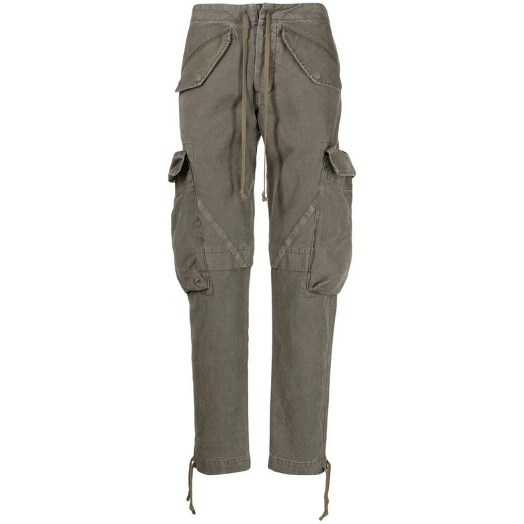 Khaki Stonewashed Cargo Spodnie Greg Lauren