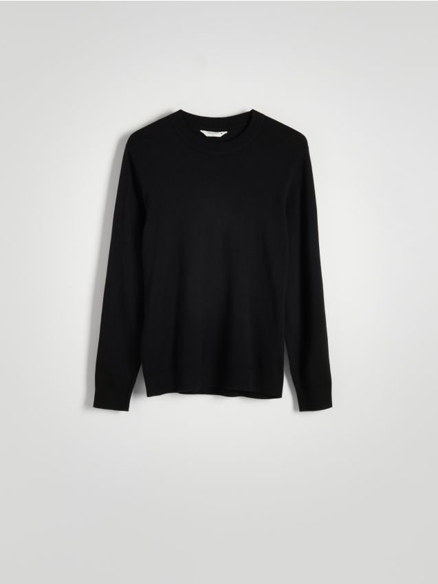 Reserved - Wiskozowy sweter - czarny
