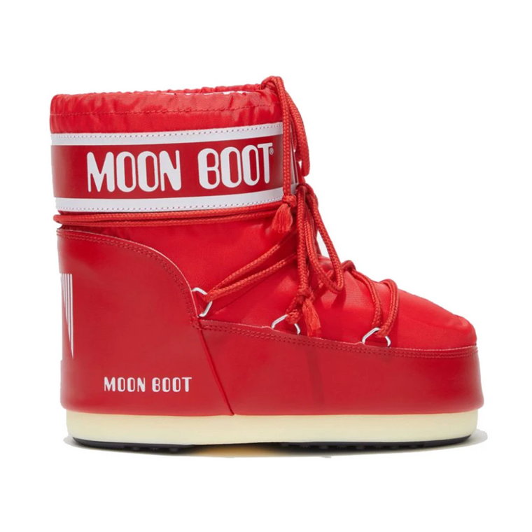 Czerwone Icon Low Nylon Sneakers Moon Boot