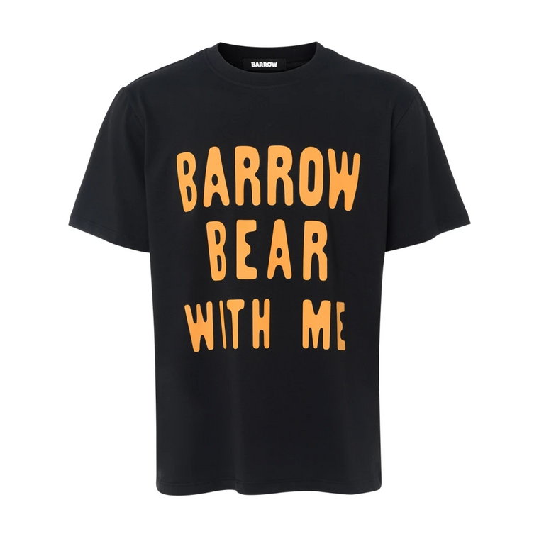 Czarna i Pomarańczowa Koszulka z Niedźwiedziem Barrow