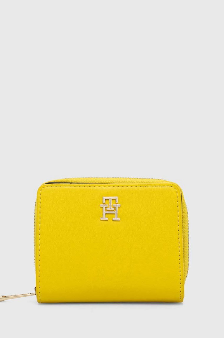 Tommy Hilfiger portfel damski kolor żółty AW0AW15748