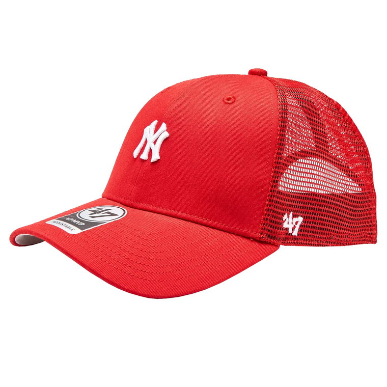 47 Brand New York Yankees MVP Cap B-BRNMS17CTP-RD, Męskie, Czerwone, czapki z daszkiem, poliester, rozmiar: One size
