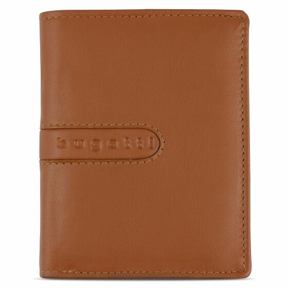 bugatti Bomba Portfel Ochrona RFID Skórzany 10 cm cognac