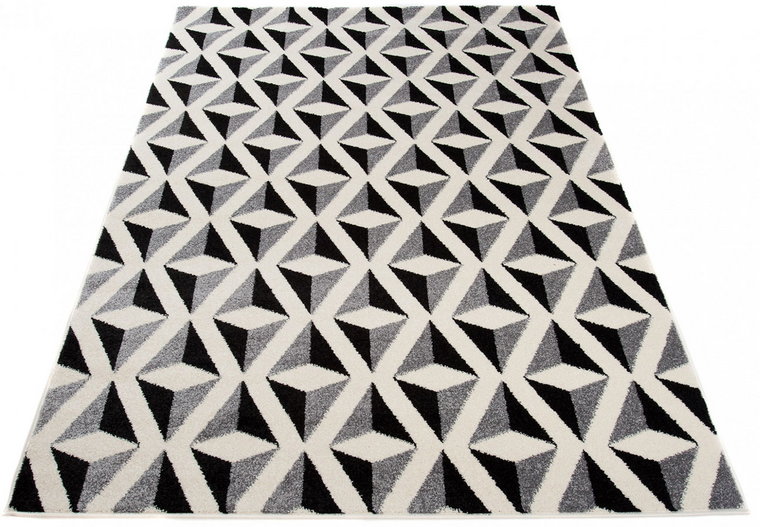 Biało szary dywan geometryczny - Maero 3X