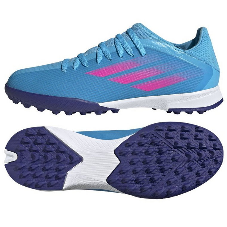 Buty adidas X Speedflow.3 Tf J Jr GW7513 niebieskie niebieskie