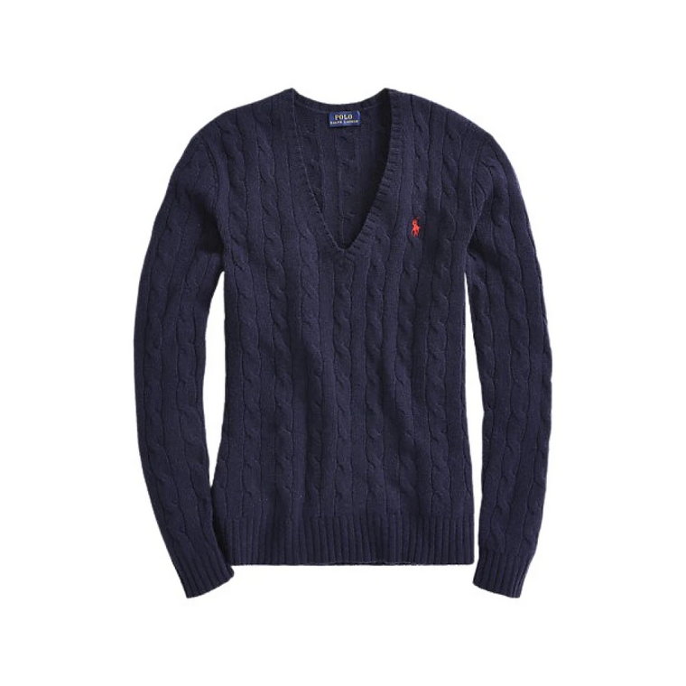 Kaszmirowy Sweter z Dekoltem V Polo Ralph Lauren