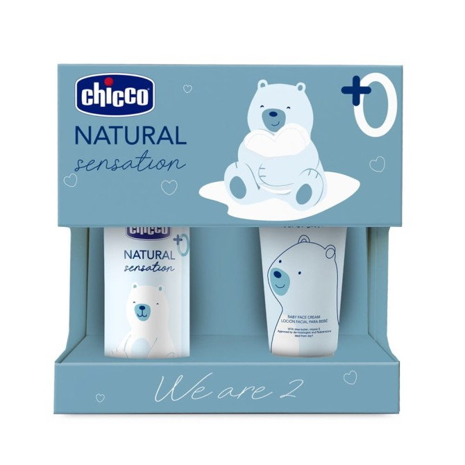 Chicco Natural Sensation We Are 2 zestaw oliwka do masażu 100ml + krem do twarzy 50ml