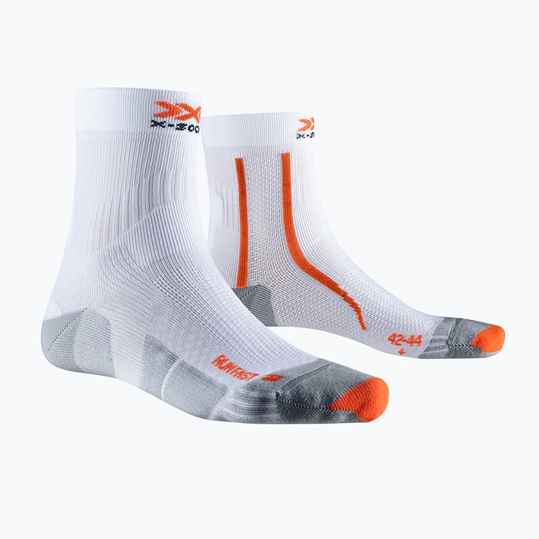 Skarpety do biegania X-Socks Run Fast 4.0 arctic white/trick orange