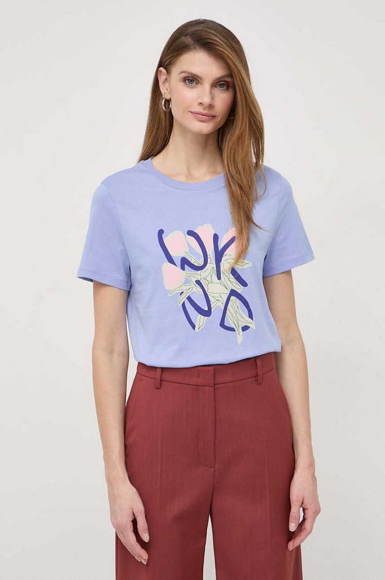 Weekend Max Mara t-shirt bawełniany damski kolor fioletowy 2415971051600