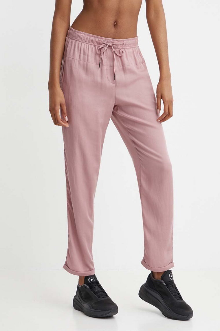 Picture spodnie Chimany damskie kolor różowy proste high waist WJS012