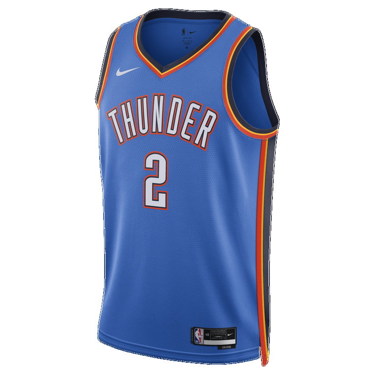 Koszulka męska Nike Dri-FIT NBA Swingman Oklahoma City Thunder Icon Edition 2022/23 - Niebieski