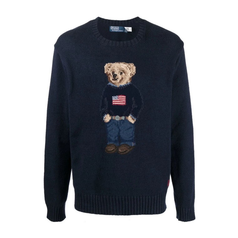 Granatowy Sweter Polo Bear Ralph Lauren