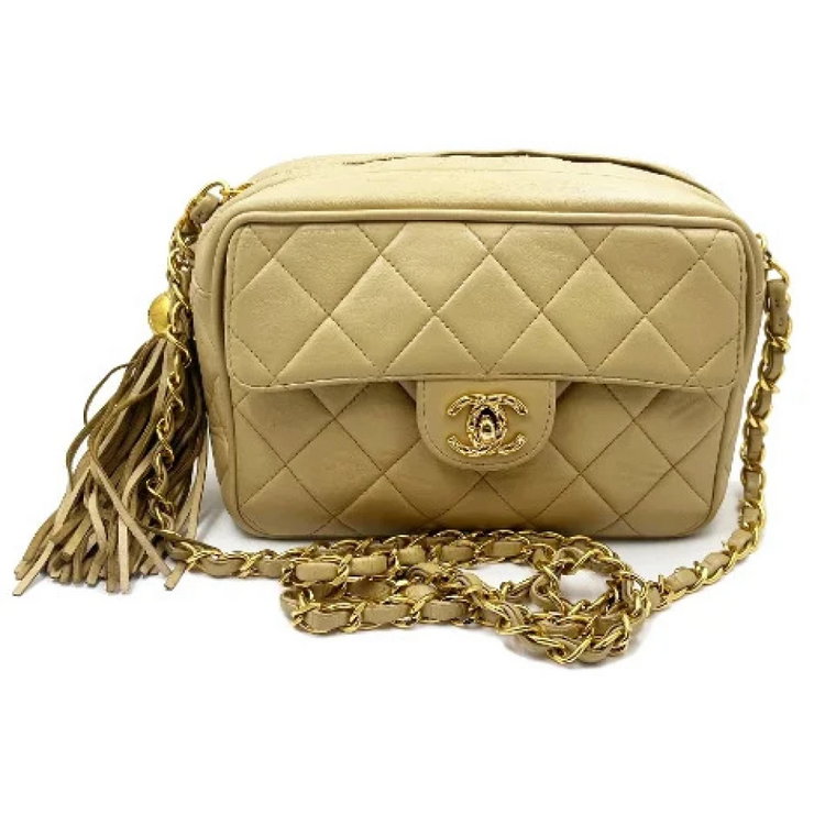 Vintage Beige Crossbody Torba na ramię Chanel Vintage