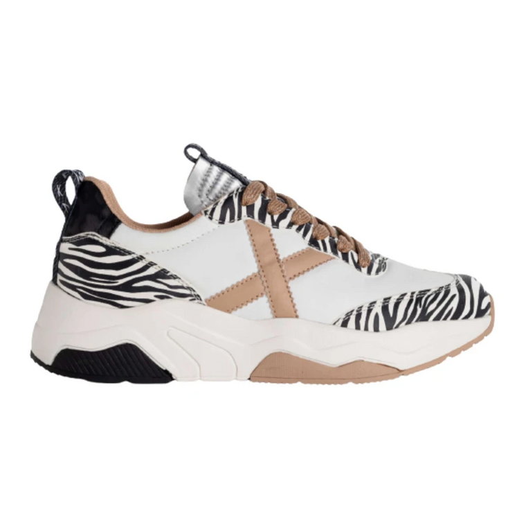 Białe/Różowe Animalier Wave 125 Sneaker Munich