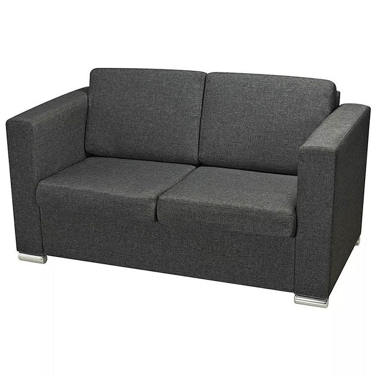 Dwuosobowa ciemnoszara sofa loftowa - Sigala 2Q