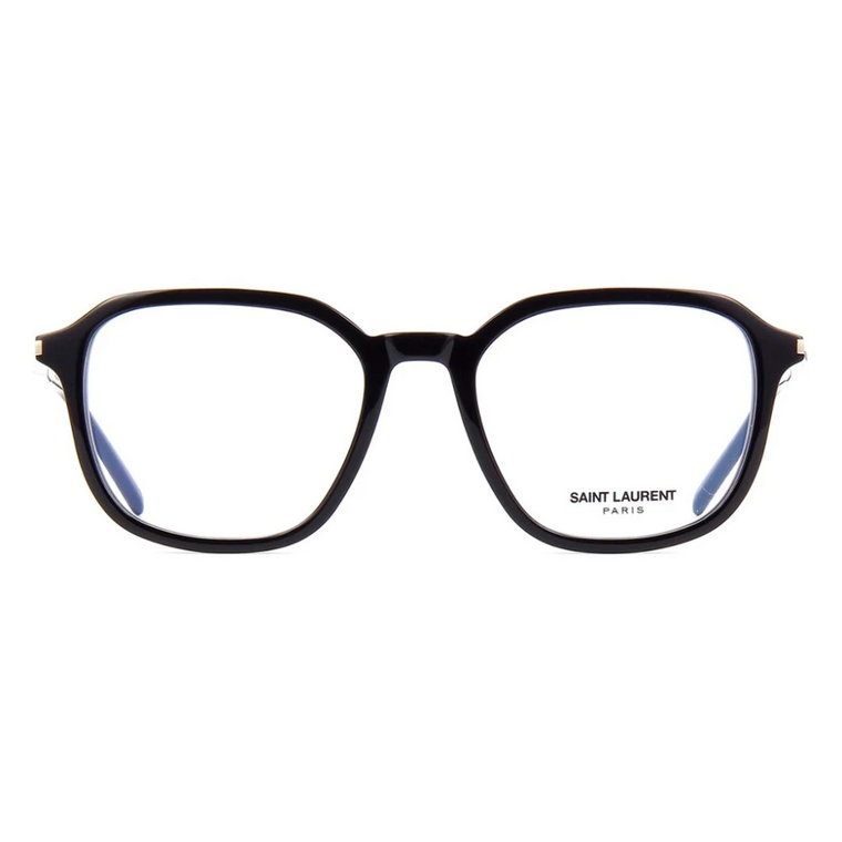 Kwadratowe czarne okulary z acetatu Saint Laurent