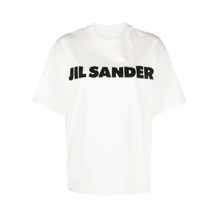 T-shirt z Logo Jil Sander