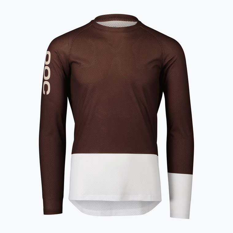 Longsleeve rowerowy męski POC MTB Pure axinite brown/hydrogen white