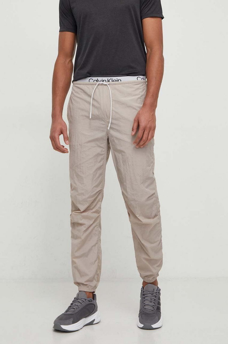 Calvin Klein Performance spodnie treningowe kolor szary z nadrukiem