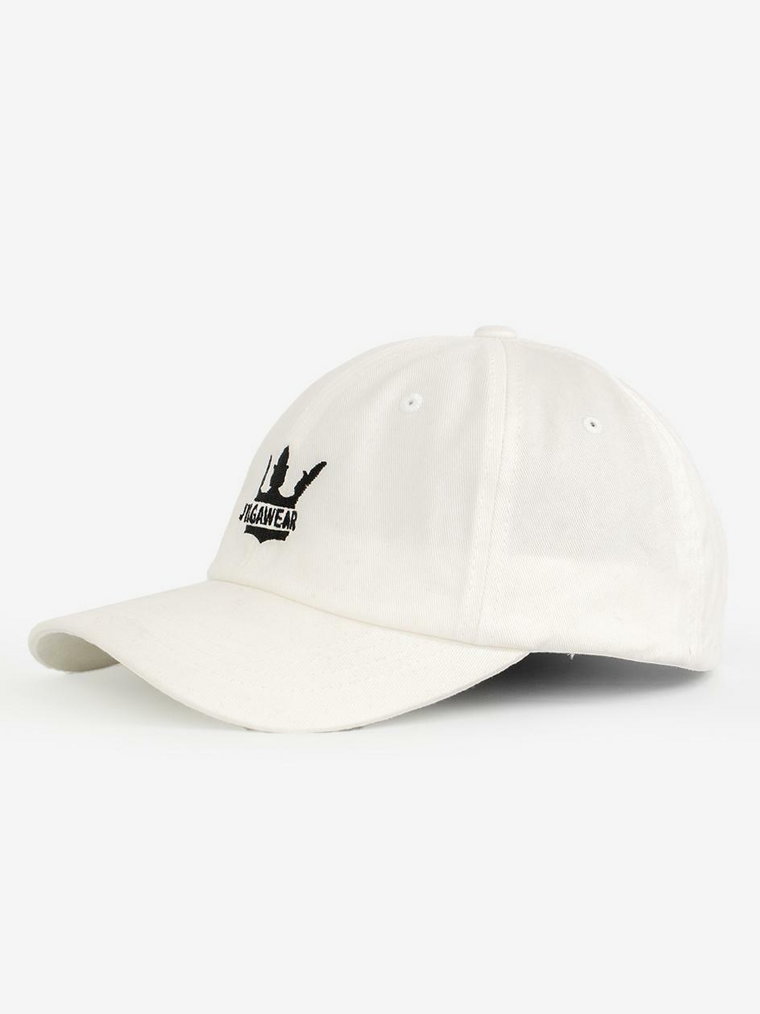 Czapka Z Daszkiem Baseball Biała / Czarna Jigga Wear Crown Haft