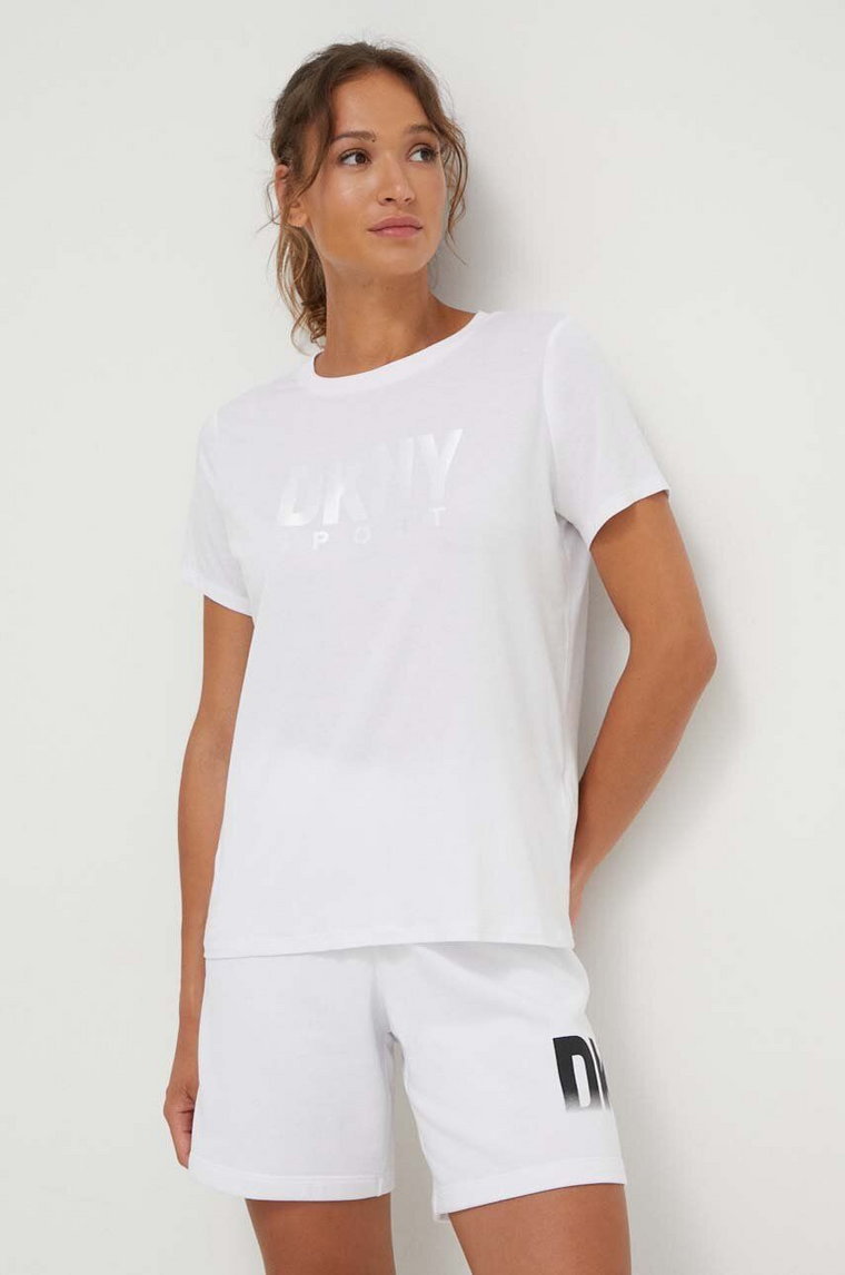 Dkny t-shirt damski kolor biały DP3T9676