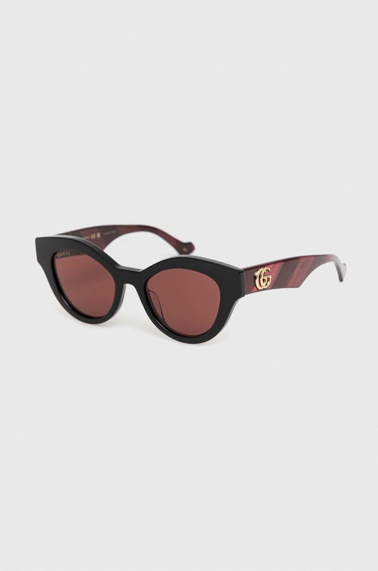 Gucci okulary przeciwsłoneczne damskie kolor bordowy