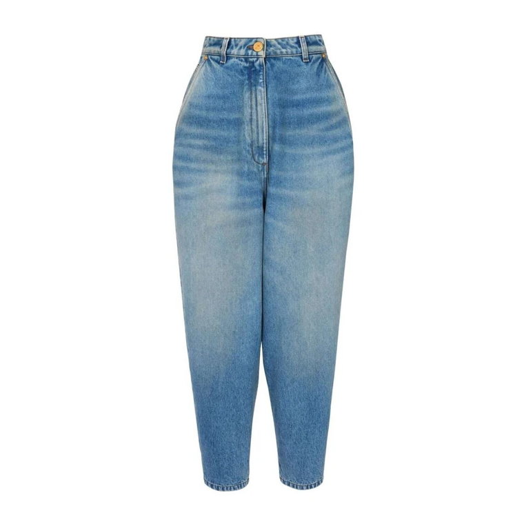 Zniszczone Baggy Tapered Jeans Balmain