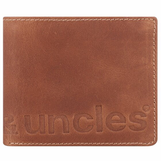 aunts & uncles Hunter Matt Portfel skórzany12 cm vintage tan logoprint