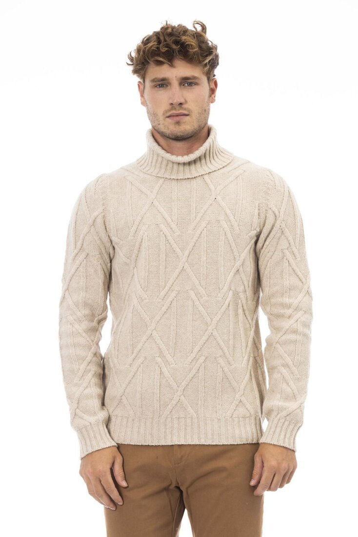 Swetry marki Alpha Studio model AU7440GE kolor Brązowy. Odzież męska. Sezon: