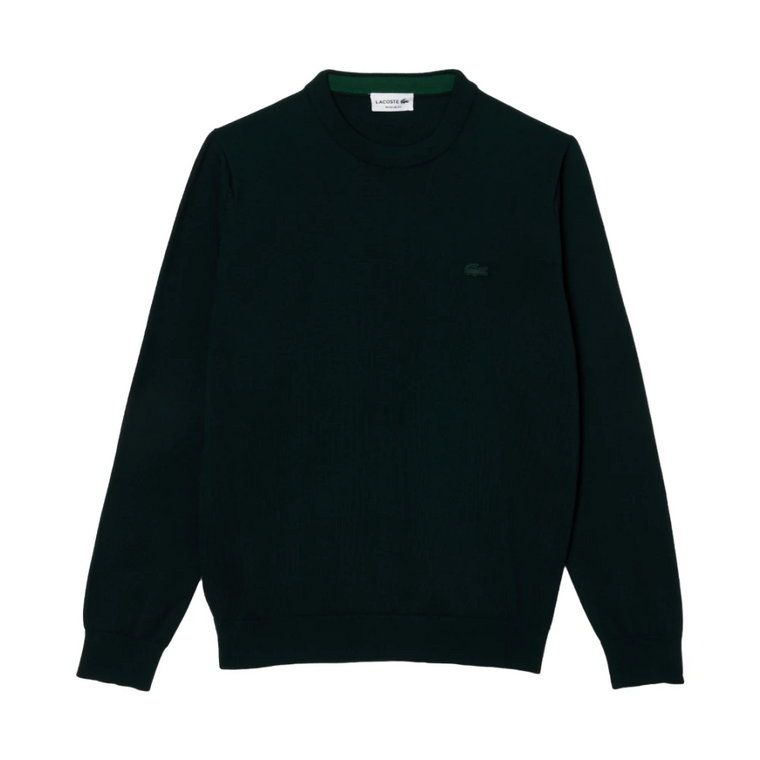 Zielony Sweter z Wełny Merino Lacoste