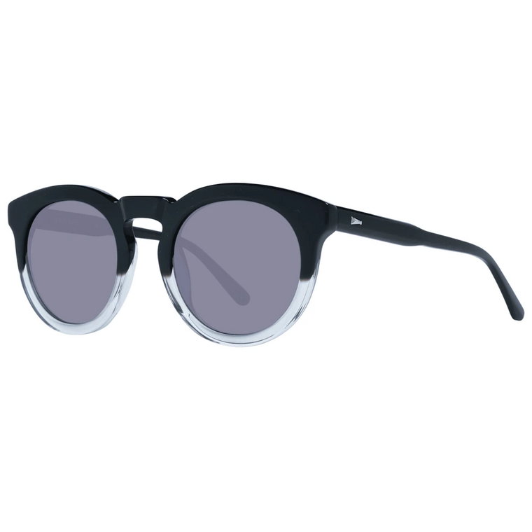 Czarne okrągłe okulary przeciwsłoneczne dla mężczyzn Sandro