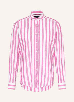 Strokesman's Koszula Z Dodatkiem Lnu Regular Fit pink