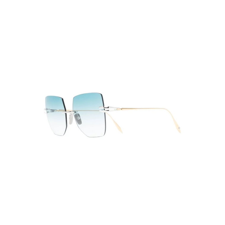 Srebrne Okulary przeciwsłoneczne z oryginalnymi akcesoriami Dita