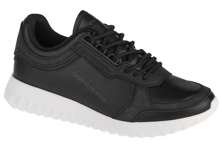 Calvin Klein Runner Laceup YW0YW00375-BEH, Damskie, Czarne, buty sneakers, skóra licowa, rozmiar: 36