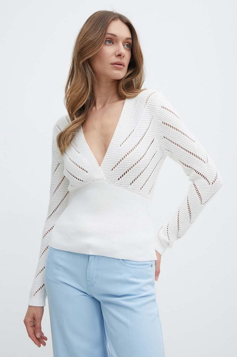 Morgan sweter MATAHI damski kolor biały