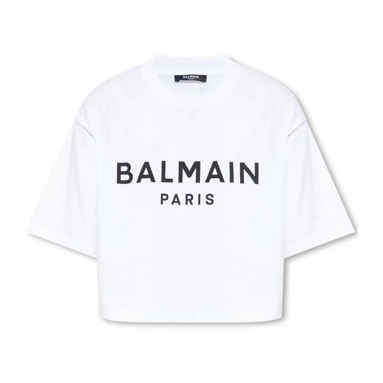 T-shirt z nadrukiem Balmain