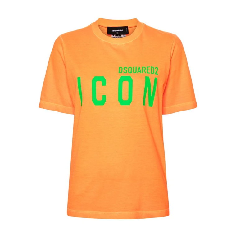 Fluorescent Orange Logo T-shirty i Pola Dsquared2