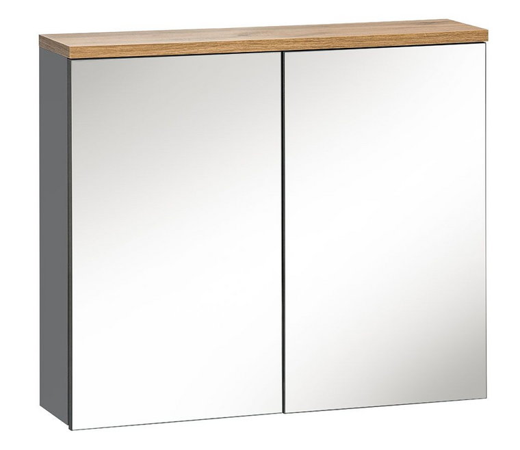 Szafka łazienkowa z lustrem - Marsylia 6X grafit 60 cm