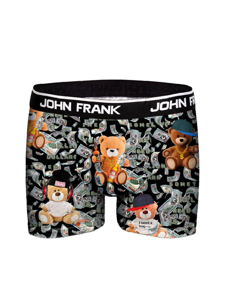 Bokserki Męskie Czarne John Frank Rich Teddy JFBD312