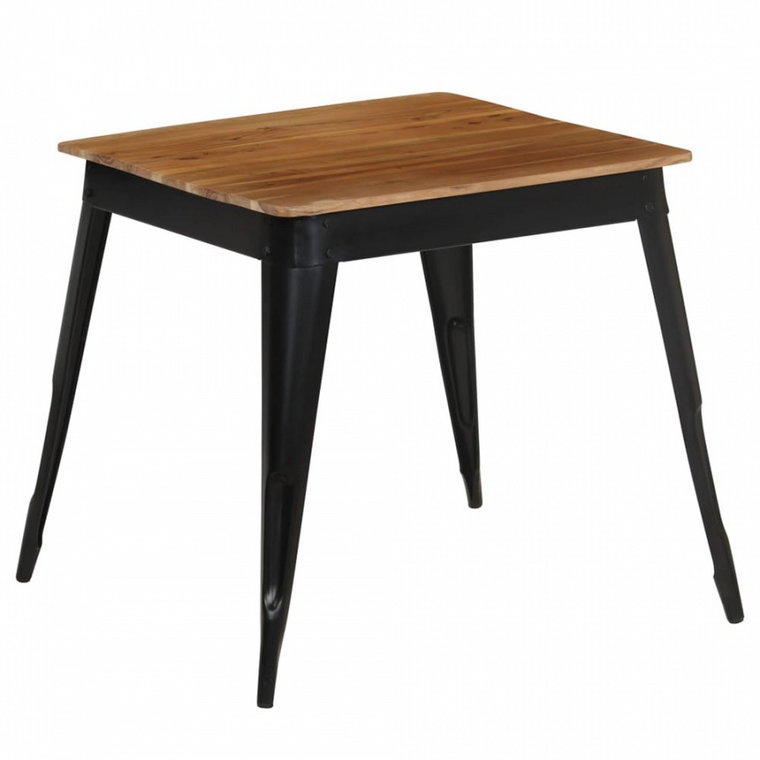 Stół do jadalni z litego drewna akacjowego i stali, 75x75x76 cm kod: V-246296