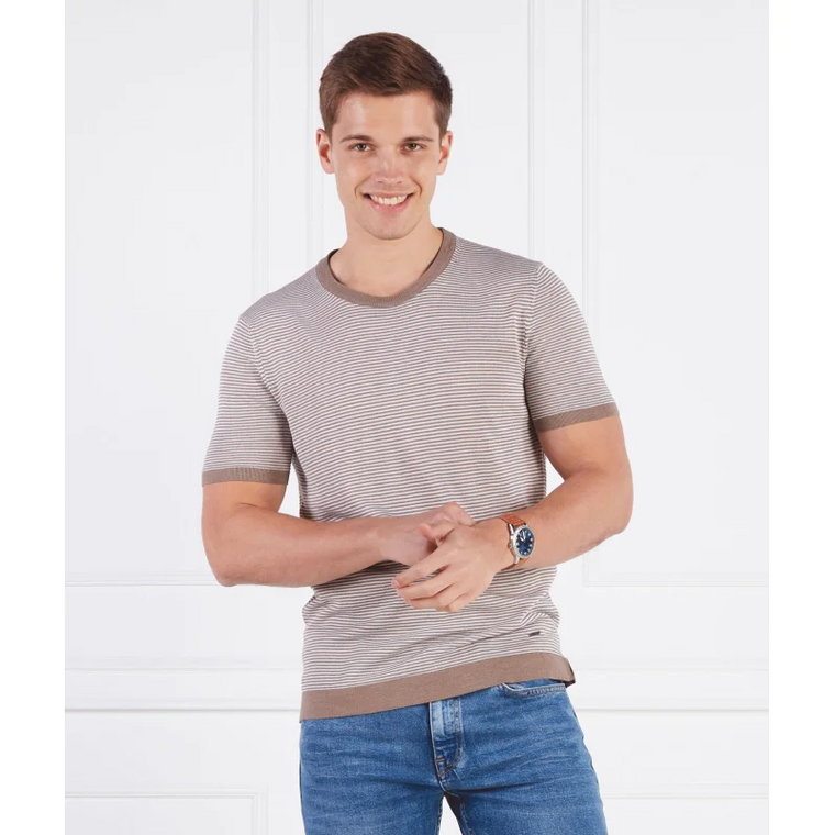 Joop! T-shirt Madrin | Regular Fit | z dodatkiem lnu