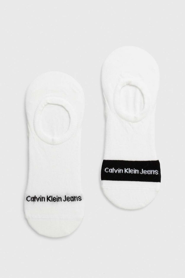 Calvin Klein Jeans skarpetki 2-pack męskie kolor biały