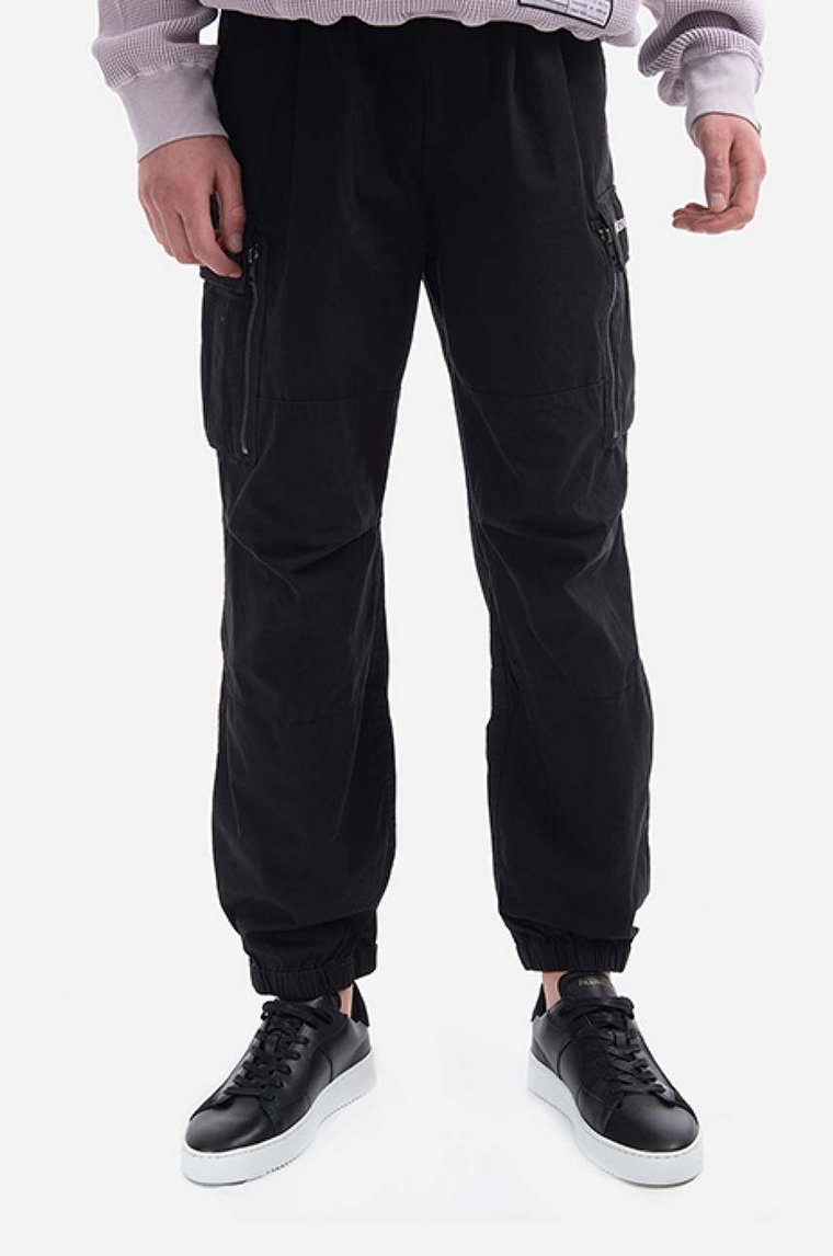 thisisneverthat spodnie Multi Zip Cargo Pant męskie kolor czarny w fasonie cargo TN213WPARP01-BLACK