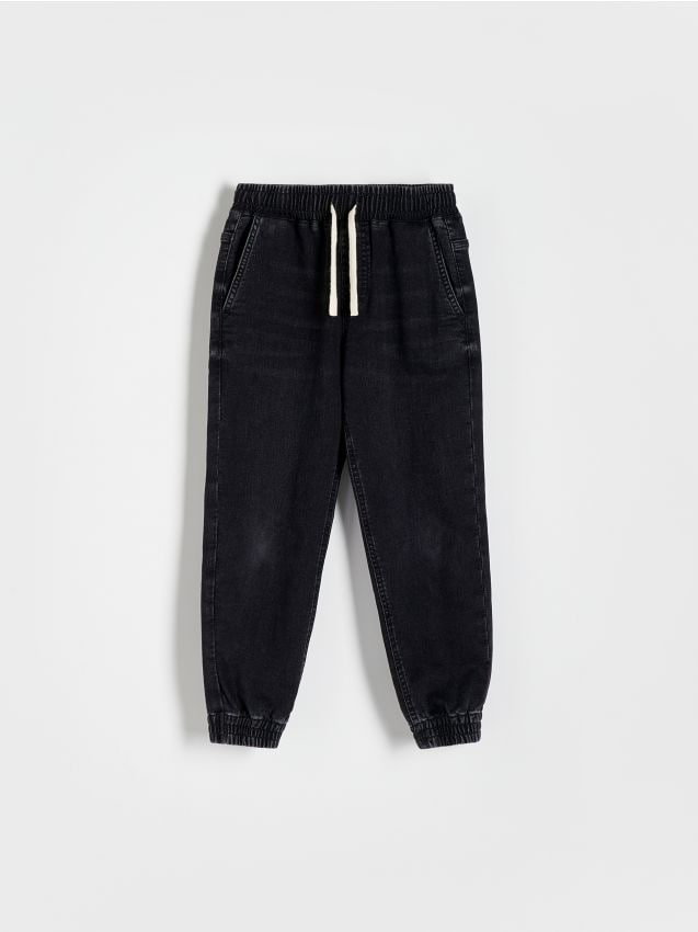 Reserved - Elastyczne jeansy jogger - czarny