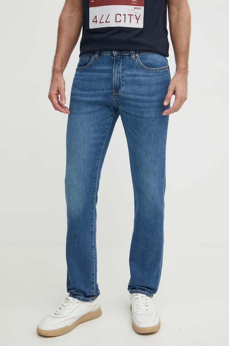 BOSS jeansy Delaware męskie kolor niebieski 50513622