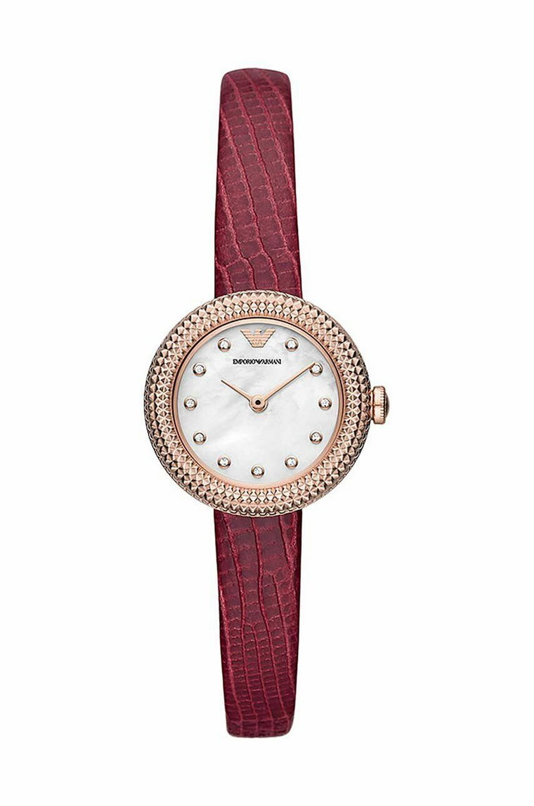Emporio Armani zegarek damski kolor czerwony