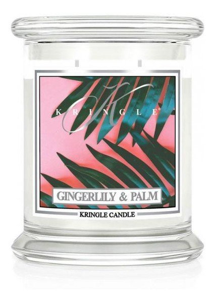 Kringle Candle Średnia Świeca Zapachowa Z Dwoma Knotami Gingerlily & Palm 411G