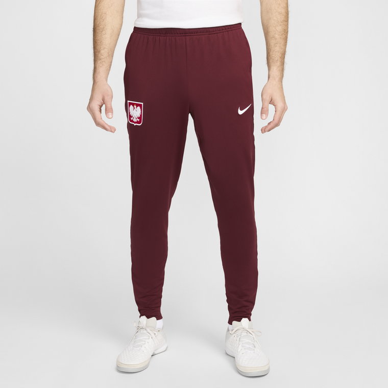 Męskie spodnie piłkarskie Polska Strike Nike Dri-FIT - Czerwony