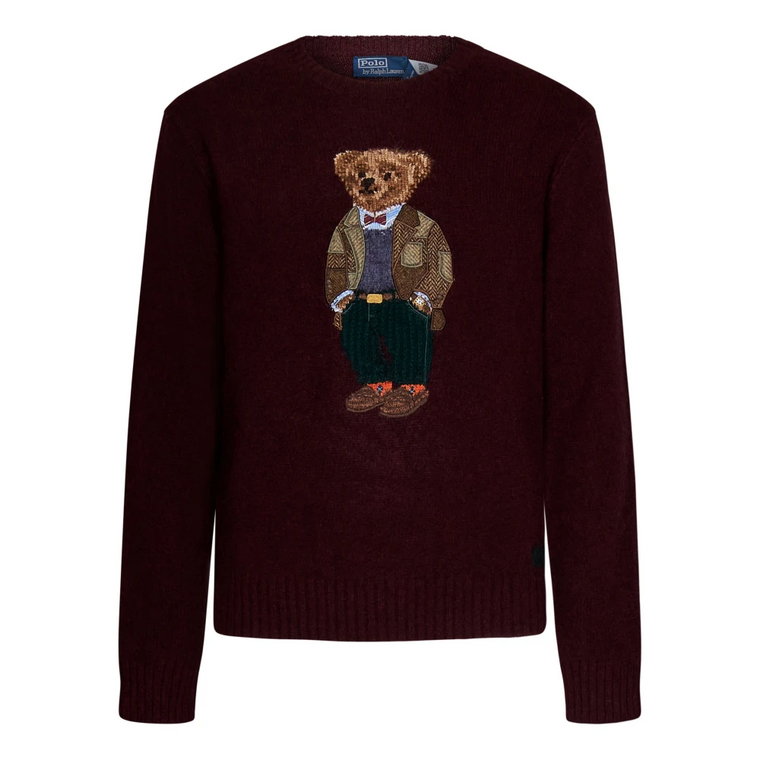 Bordeaux Bear Sweter z Haftem Ralph Lauren